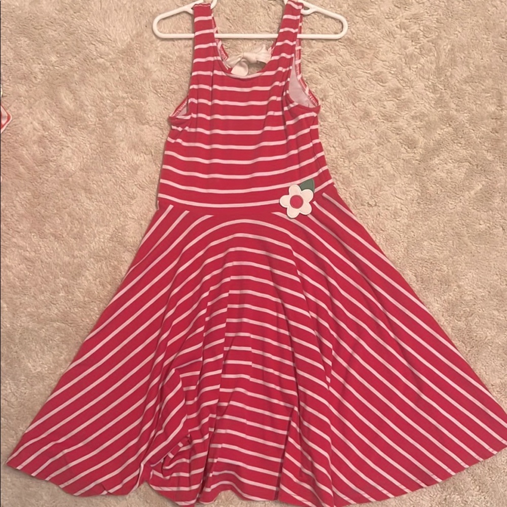Striped pink and White Kids Dress